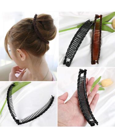 FLOFIA Vintage Banana Hair Clips - 6 Pcs Stretchable Hair Accessories & Jewelry - Buy Online on GoSupps.com