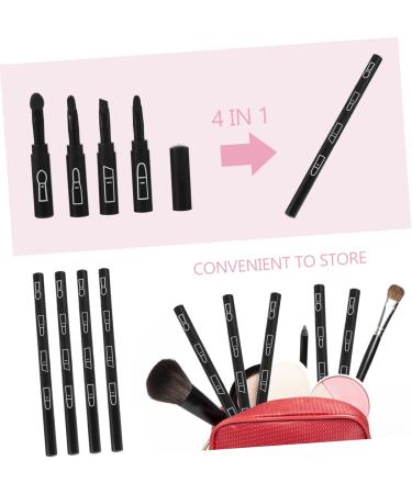 Beaupretty 4 1 suite eye shadow retractable makeup brush plastic travel cosmetic brush eyeliner Miss girls suit face face makeup tool Multifunction women s suits set make up 4 in 1 16x1cm Black - Buy Online on GoSupps.com