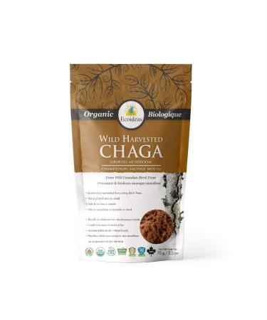 Ecoideas Wild Harvested Chaga Ground Mushroom 70 gram