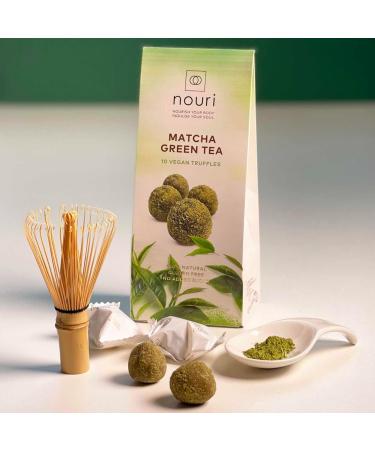 nouri Matcha Green Tea balls Vegan Gluten Free No Added Sugar (8 packs of 10 balls each) 800 gms - Buy Online on GoSupps.com