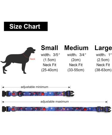 Suredoo Adjustable Soft Nylon Dog Collar for Small to Medium Dogs - Comfortable Galaxy Design (M: 33-55 cm 2 cm Width) - Buy Online on GoSupps.com