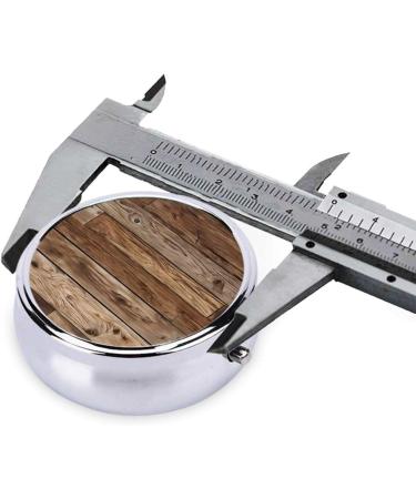 Brown Wood Printed Mini Round Pill Box | 3 Compartment Portable Pill Organizer for Travel & Home Use - Buy Online on GoSupps.com