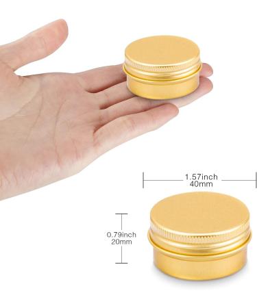Buy 20 Pcs Gold Aluminum Travel Cream Jars - 20ml Empty Cosmetic Containers for Creams Lotions & Nail Art - International Shipping - Buy Online on GoSupps.com