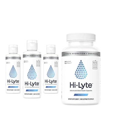 Hi-Lyte Electrolyte Replacement Capsules | Rapid Rehydration Supplement | 100 Servings Electrolyte Concentrate for Immune Support Rapid Hydration (3 Bottles)