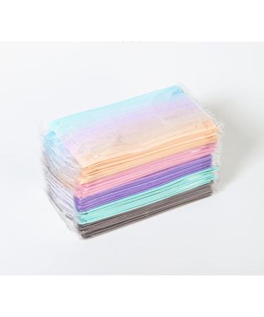 Fashion rainbow gradient color mask-color cute personality disposable rainbow gradient 9.5*17.5cm - Buy Online on GoSupps.com