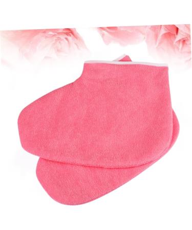 1 Pair lotion socks moisturizing heel socks paraffin wax bath foot mask wax bath liners paraffin Foot Protector hand mask glove paraffin foot wax spa gloves wax socks care bath mat medium Red - Buy Online on GoSupps.com