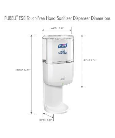 PURELL ES8 Touch-Free Hand Sanitizer Dispenser - White (1200 mL) | Pack of 1 Refill Included - Buy Online on GoSupps.com