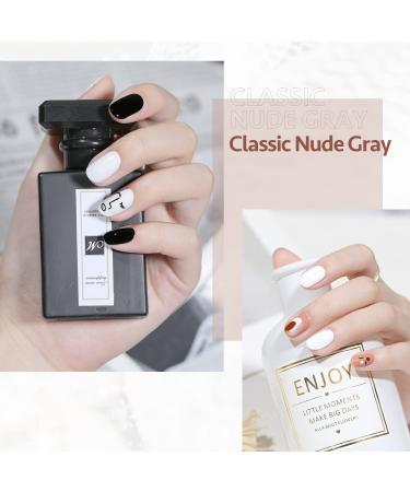 GAOY Gel Nail Polish Kit with UV Light - 12 Colors Nude Gray Glitter Set with Top & Base Coat, Manicure Tools - Home DIY Gel Nail Art Set - Buy Online on GoSupps.com