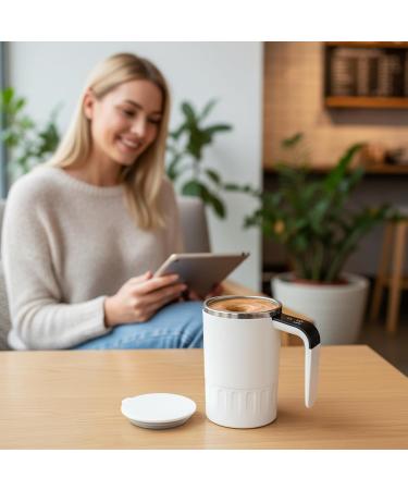 Generico M lange Automatique Magn tique avec Couvercle | Avec M langeur Automatique Et Couvercle - Pour Lait Prot ines En Poudre Boisson Maison Cuisine Bureau Voyage Camping Blanc - Buy Online on GoSupps.com