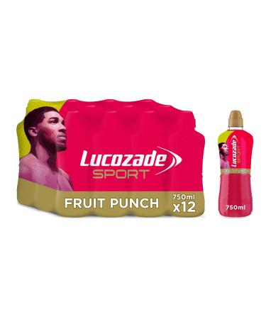 Lucozade Sport Body Fuel - Fruit Punch 12x500ml| Isotonic sports drink with Electrolytes and Vitamin B3 | Still | Bursting with Flavour Apple Fruit Punch Single