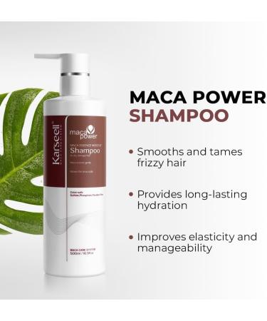 Karseell Shampoo for dry hair 500ml moisturizing shampoo Maca Essence Hair shampoo for hair All hair types - Buy Online on GoSupps.com