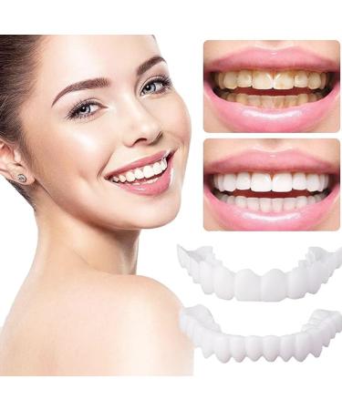 Buy Cosmetic Veneers & Dentures Online | 2 Pairs of Lightening Teeth for Top & Bottom - Buy Online on GoSupps.com
