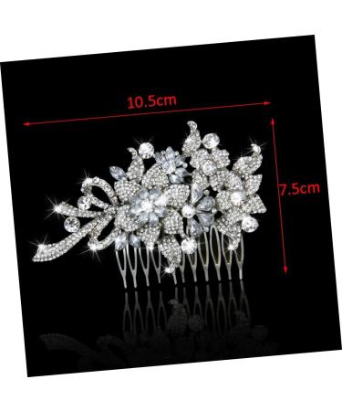 Angoily Flower Hair Comb Bridal Hair Side Comb Rhinestone Headpiece Flower Hair Accessories Hair Accessories for Women Hair Combs for Women Tiara Miss The Flowers Hairpin - Buy Online on GoSupps.com