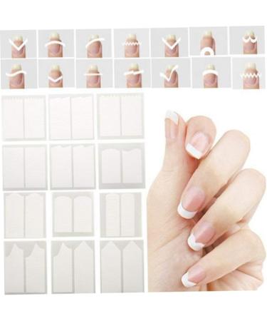 1Sheet French Nail Stickers Manicure Nail Art Stencils Nail Art Sticker 3-in-1 Guide Stickers Self-adhesive Sticker Tips For Manicure DIY Nail Art Tools - Buy Online on GoSupps.com