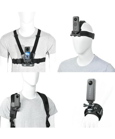 Fotoleey camera accessories Breast belt holder Head belt holder wristwear backpack holder for Insta360 X4/ X3/ ACE Pro GoPro Hero 12
