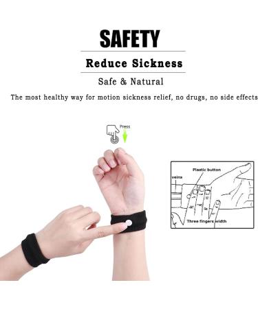 6 Pairs Anti Nausea Travel Sickness Bands - Natural Acupressure Relief for Motion Sickness - Pregnancy, Sea, Car, Flying - Kids & Adults - Buy Online on GoSupps.com