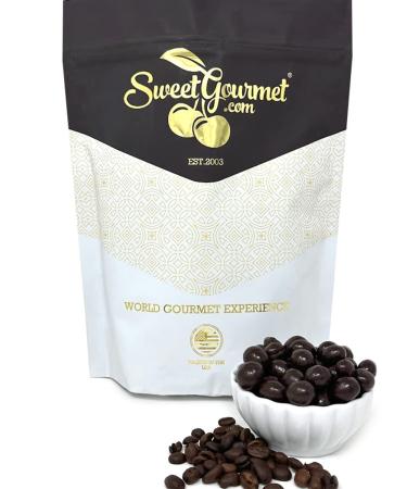 SweetGourmet Dark Chocolate Covered Espresso Coffee Beans | 1 Pound Dark Chocolate 1 Pound (Pack of 1)