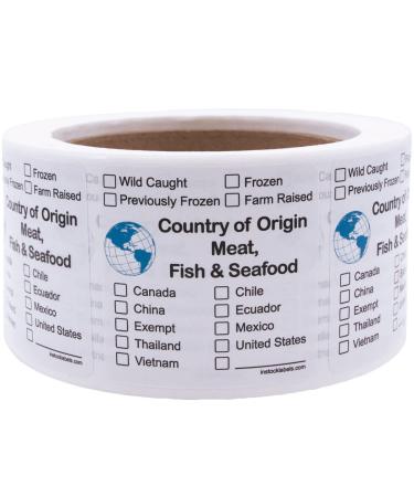 Country of Origin Meat Fish & Seafood Label