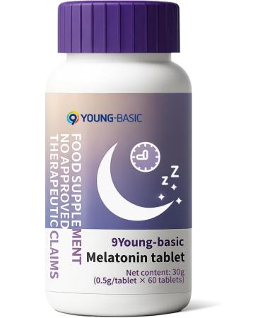 9 YOUNG-BASIC Melatonin 200mcg Dual Spectrum 100% Drug Free Sleep Supplement Low Dose Melatonin with Vitamin B6 Quick and Extended Release Promotes Relaxation and Sleep Health 60 Tablets Orally - Buy Online on GoSupps.com