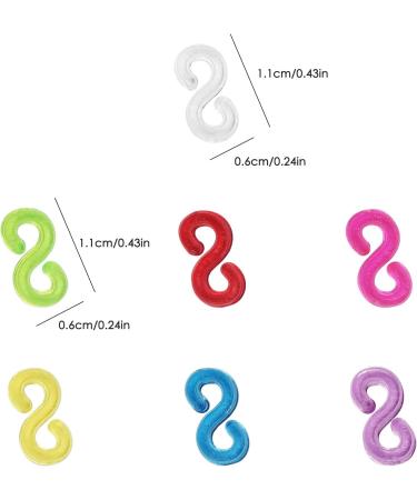600 PCS S Clips Rubber Band Connectors for DIY Bracelet Making - Exquisite Transparent and Colorful Handicraft Gadgets by DaKuan - Buy Online on GoSupps.com