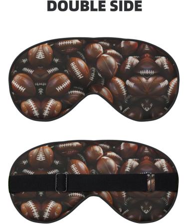 SSIMOO Double-Sided Footballs Print Eye Mask - Soft Sleep Mask for Light Blocking & Enhanced Sleep Quality - Buy Online on GoSupps.com