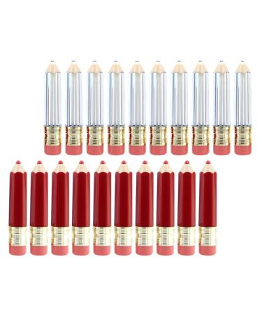 Lot de 20 Tubes Tubes de Gloss L vres L vres Vides en Plastique Transparent et Rouge Mini Format Crayon Rechargeable pour DIY Flacons Rechargeables et Gloss