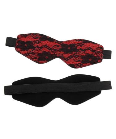 Sleep Mask for Women Soft Satin Eye Cover Blindfold Sexy Eyemask Comfortable Silk Sleeping Cover SM Bundle Rope Tie for Valentine's Gift Light-Blackout Mask for Meditation Sleeping Couple Game Black+red