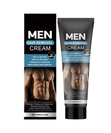 Generisch Hair removal cream for men - 100 ml - Hair removal cream for arms - For friends fathers bodybuilders swimmers busy professionals chest back legs arms