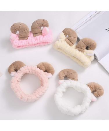 STOBOK Makeup Horn Headband - Cartoon Elastic Hair Band for Washing Face - Plush Hair Accessories - Buy Online on GoSupps.com