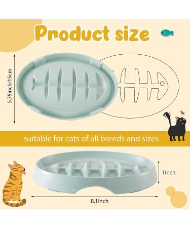 2 Pack Fishbone Cat Slow Feeder Bowl - Interactive Puzzle Dish for Slow Eating, Anti-Gulping Pet Bowl to Prevent Bloat & Indigestion - Buy Online on GoSupps.com