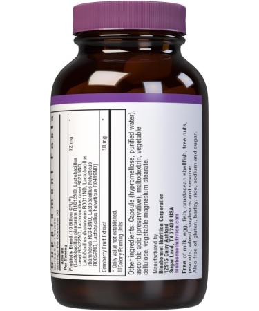 Bluebonnet Nutrition Ladies' Probiotic and Cranberry 10 Billion CFU Per Serving Supports Immune Health* Aids in Digestive Health* Gluten-Free Milk-Free Soy-Free Non-GMO 30 Vegetable Capsules - Buy Online on GoSupps.com