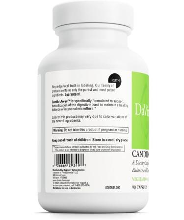 DAVINCI Labs Candid-Away - Digestive Gut Health Support, Immune System Support with Digestive Enzymes, Calcium, Magnesium & More* - 90 Vegetarian Capsules (30 Servings) - Buy Online on GoSupps.com