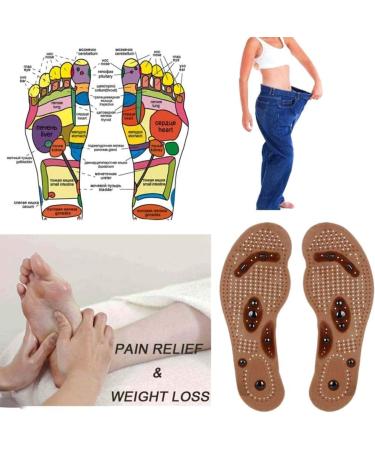 Magnetic Acupressure Slimming Insoles - Pair Foot Care Cushion Massage Pads for Optimal Comfort - Buy Online on GoSupps.com