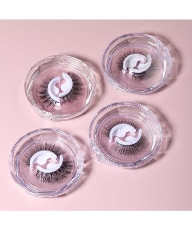 Self Adhesive Eyelashes - No Glue Needed Reusable & Easy to Use | 6 Pairs Natural Look 34 Types - Perfect for Effortless Makeup - Buy Online on GoSupps.com