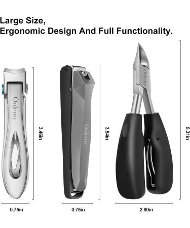 Large Nail Clippers Set (5Pcs) - Sharp Toenail and Fingernail Clippers for Thick Nails - Heavy Duty Clippers for Ingrown Toenails - Ideal for Adults, Seniors, Men, Women - Buy Online on GoSupps.com