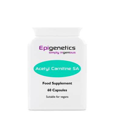 Acetyl Carnitine SA | 500mg N-Acetyl L-Carnitine Amino Acid + Succinic Acid Natural Antioxidant | 60 Vegan Capsules UK Made | 1 Capsule Daily (2 Month Supply)