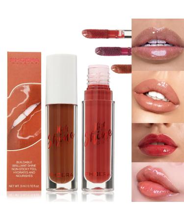 AllbestAye 3-Piece Shiny Liquid Lip Gloss Set - Waterproof Long-Lasting Lipstick - Fade-Resistant Natural Color for Makeup Fans #107 - Buy Online on GoSupps.com