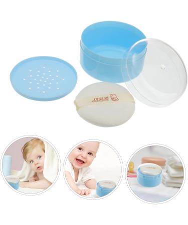 MERRYHAPY 2 Pieces Box Talcum Powder Puff Case for Loose Powder Children's Powder Puff for Body Powder Infant Baby Powder Box Soft Powder Puff Blue - Buy Online on GoSupps.com