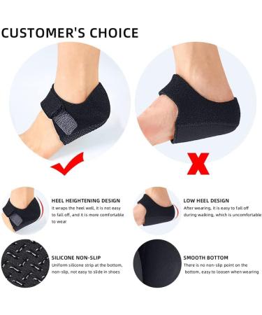 Gel Heel Cups for Pain Relief | Anti-Slip Heel Protector Cushion Pad - Women's Size 6-9 (Black - Buy Online on GoSupps.com