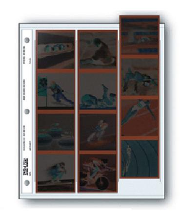 Archival 120 Size Negative Pages Holds Three Strips of Four 6 x 6 Frames, Pack of 25