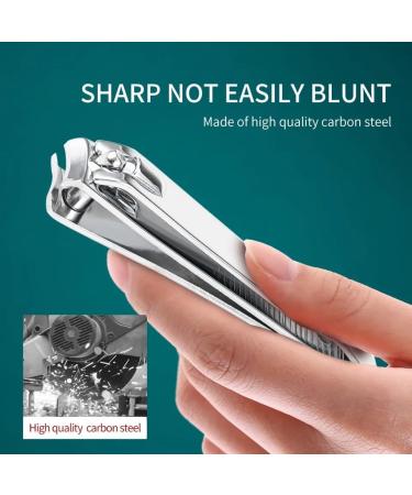 Nail Clipper with Stainless Steel Nail File and Toe Nail Scraper - Retractable File and Scraper - Silver Stainless Steel - 1 Piece - Buy Online on GoSupps.com