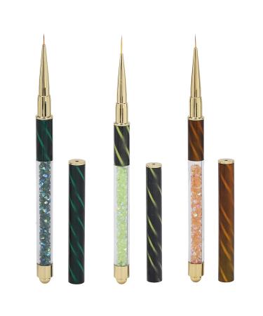 Buy Abbey Nail Strass Picker Dotting Pen - Dark Green Stripes | Manicure Liner for DIY Nail Art & Decoration | Perfect for Home & Nail Shops - International Shipping Available - Buy Online on GoSupps.com