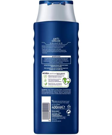 NIVEA MEN Anti Grease Shampoo for oily hair with sage for men 400 ml - Buy Online on GoSupps.com