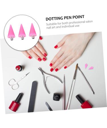 Healeved 6 Pcs Wax Head Rhinestone Dotting Pen Tips Nail Picker Replacement Tips Rhinestones Picker Tips Point Drill Pen Tip Rhinestone Picker Head Manicure Tools Nail Art Tool Pink Acrylic - Buy Online on GoSupps.com