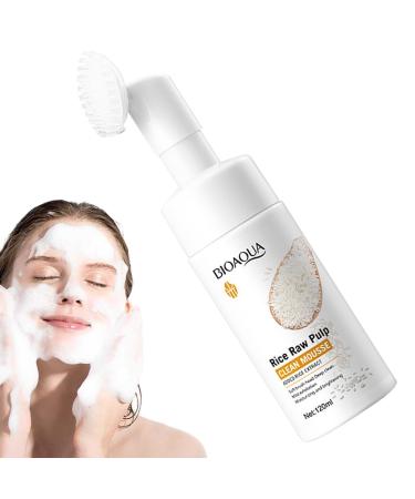 Generic Rice Cleansing Mousse Day and Night Face Wash Oily Skin Facial Cleansing Pore Cleaner Hydrating Gel Cleanser Rice Water Cleanser Natural Hydrating Face Wash for Skin Care