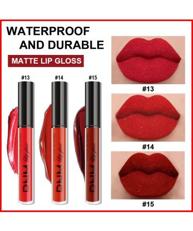 DNM 3Pcs Dark Ruby Red Matte Lipstick Set - Long Lasting, Smudge Proof Lip Stain for Women | 24 Hour Matte Finish - Buy Online on GoSupps.com