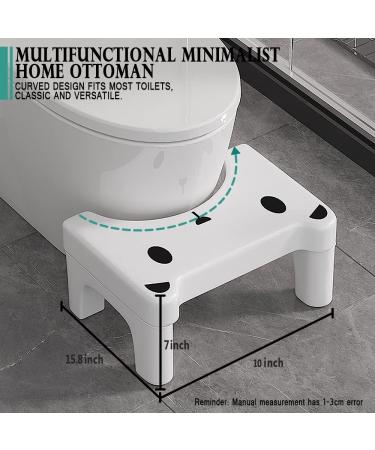 Squatting Toilet Stool 7'' for Adults - Modern Fashion Kitten Style, Anti-Slip Design - Buy Online on GoSupps.com