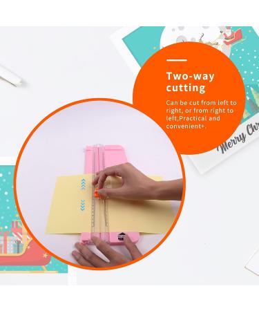 ZEQUAN Small Paper Trimmer  Portable Paper Cutter for Label  Origami  Card  Photo  Coupon  Scrapbook  Cardstock  Laminated Paper  and Craft Project Pink - Buy Online on GoSupps.com