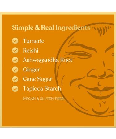 Tranquil Turmeric Adaptogen Ginger Chews Candy - 2 Pack with Ashwagandha, Reishi, Turmeric & Curcumin - Vegan, Gluten Free - Buy Online on GoSupps.com