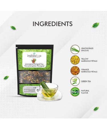 Lemongrass Marigold Tea | India's Original Tea (50 cups) | Antioxidant & Anti-Inflammatory - Buy Online on GoSupps.com